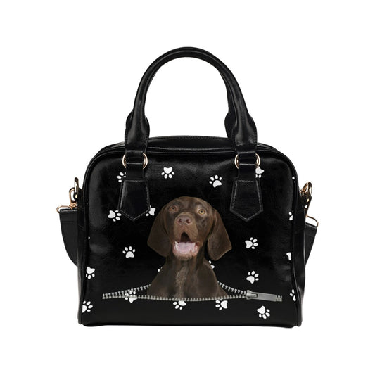 German Shorthaired Pointer Zip Paws Shoulder Handbag