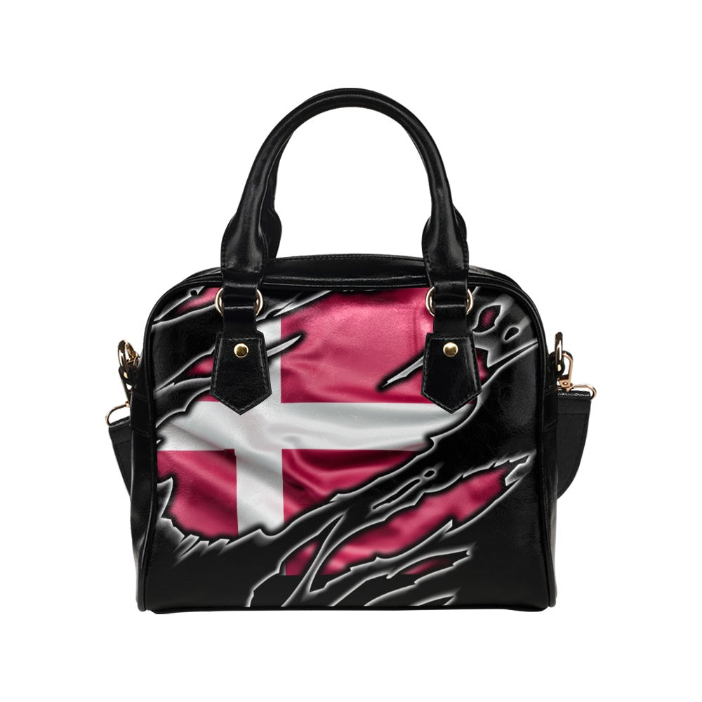 Flag Denmark patriot love Shoulder Handbag