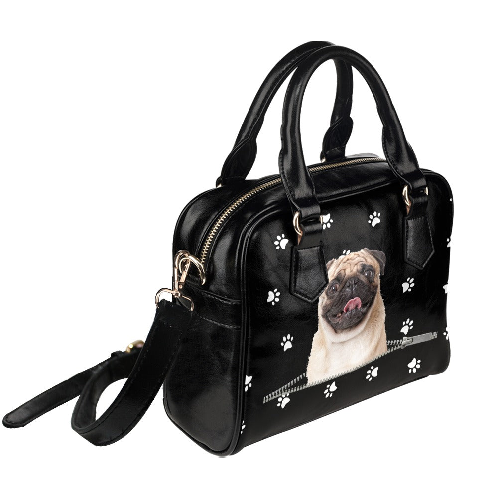 Pug Paws Shoulder Handbag