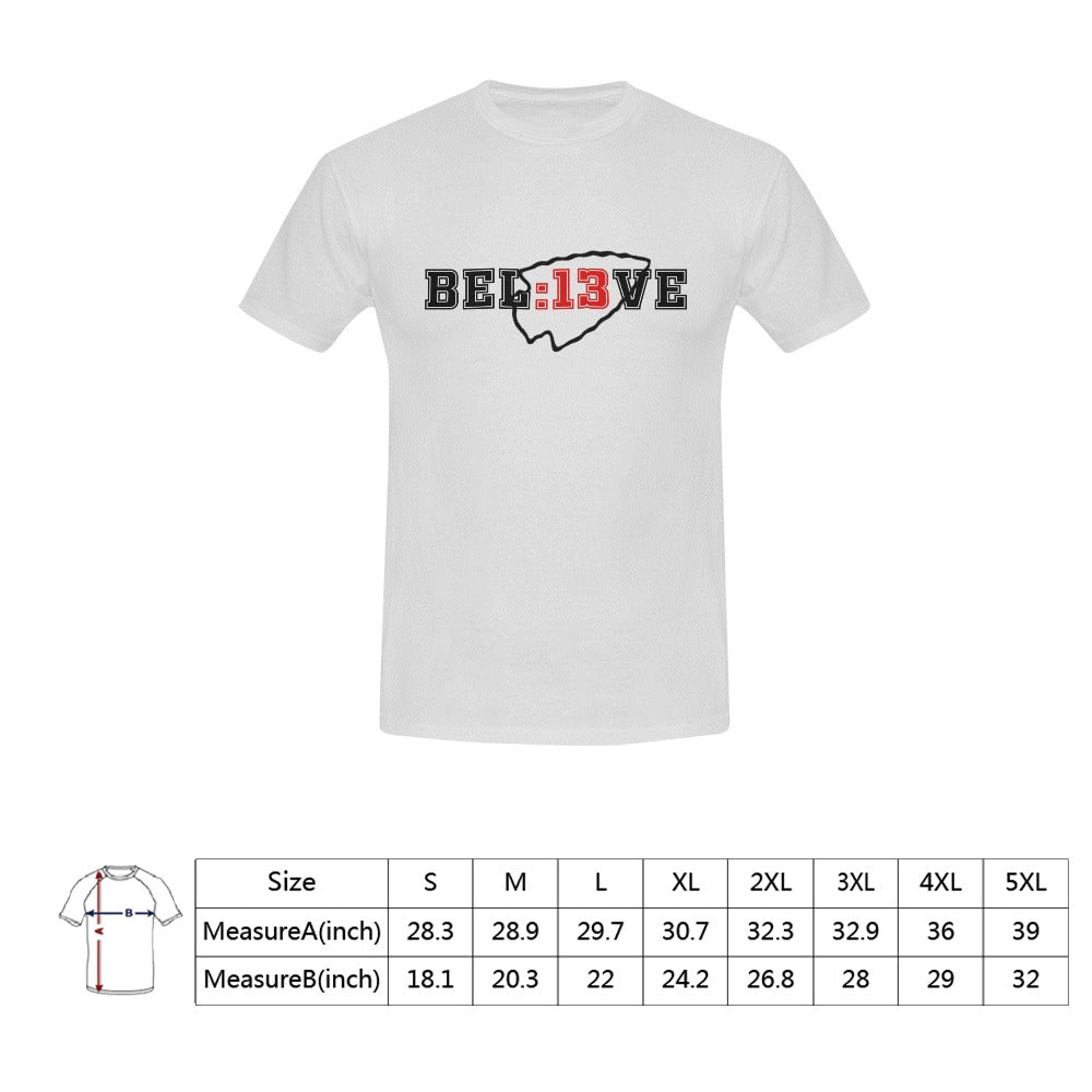 Believe 13 Seconds Chiefs White Men's T-Shirt