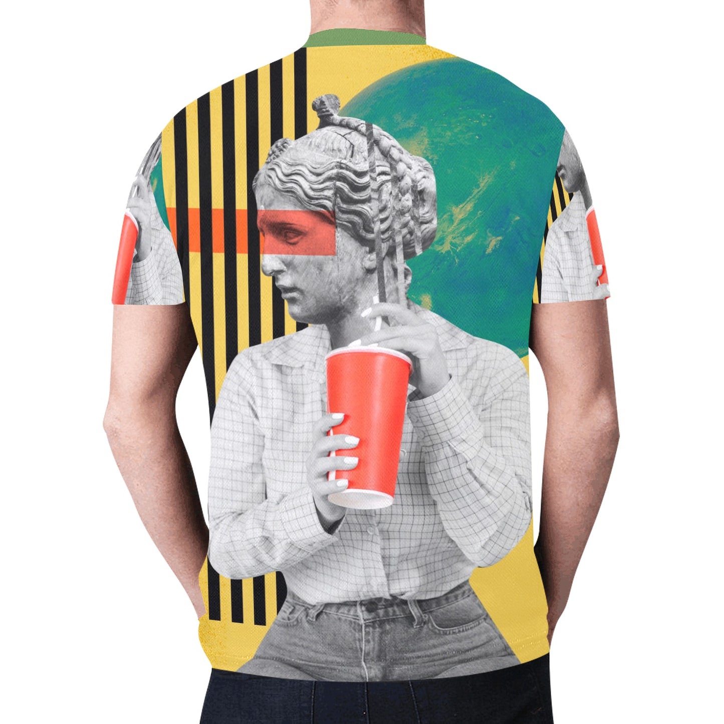 Vintage Collage Sculpture New All Over Print T-shirt