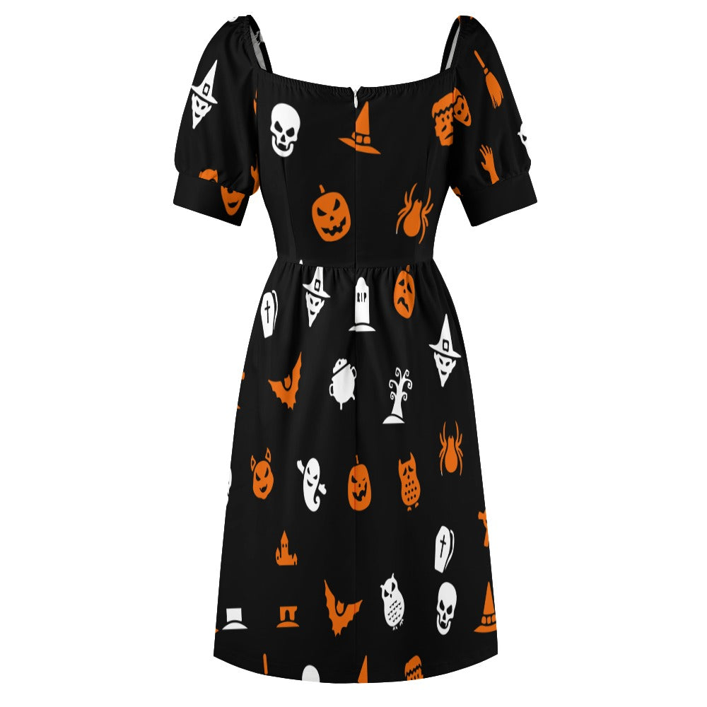 Gothic Halloween Sweetheart Dress