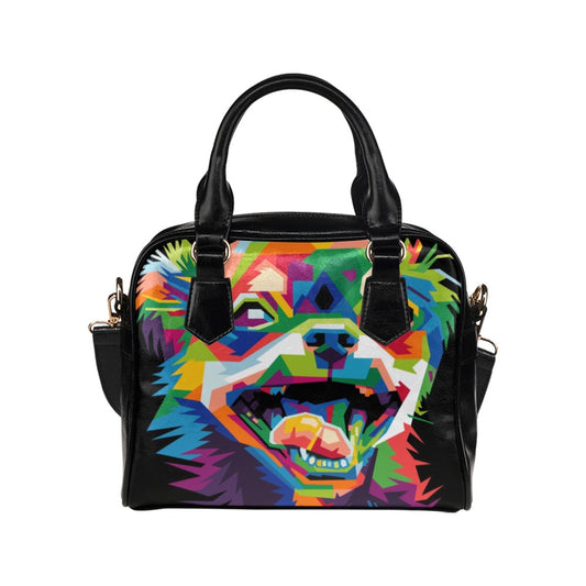 Colorful Dog Head Shoulder Handbag