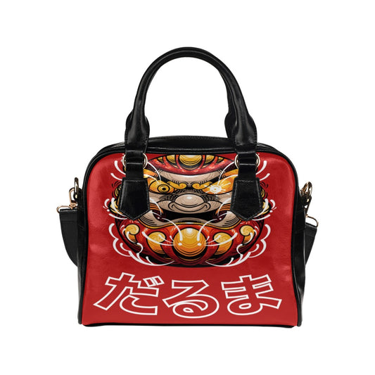 Demon Daruma Doll Japanese Shoulder Handbag