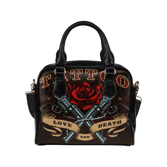 Guns Roses Tattoo Shoulder Handbag