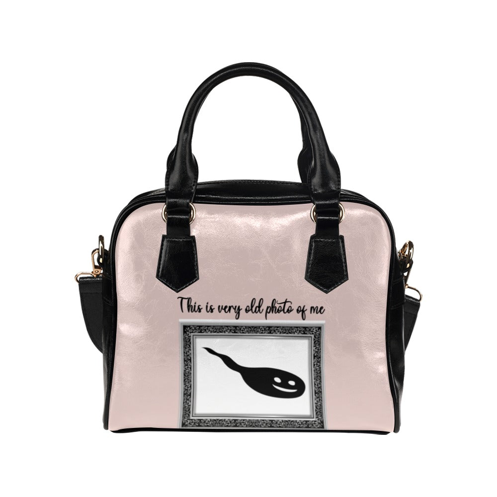 This Is A Very Old Picture Of Me Funny Sarcastic Sperm Graphic Shoulder Handbag