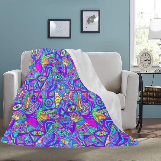 Pshychedelic Pattern Ultra-Soft Micro Fleece Blanket 60"x80"