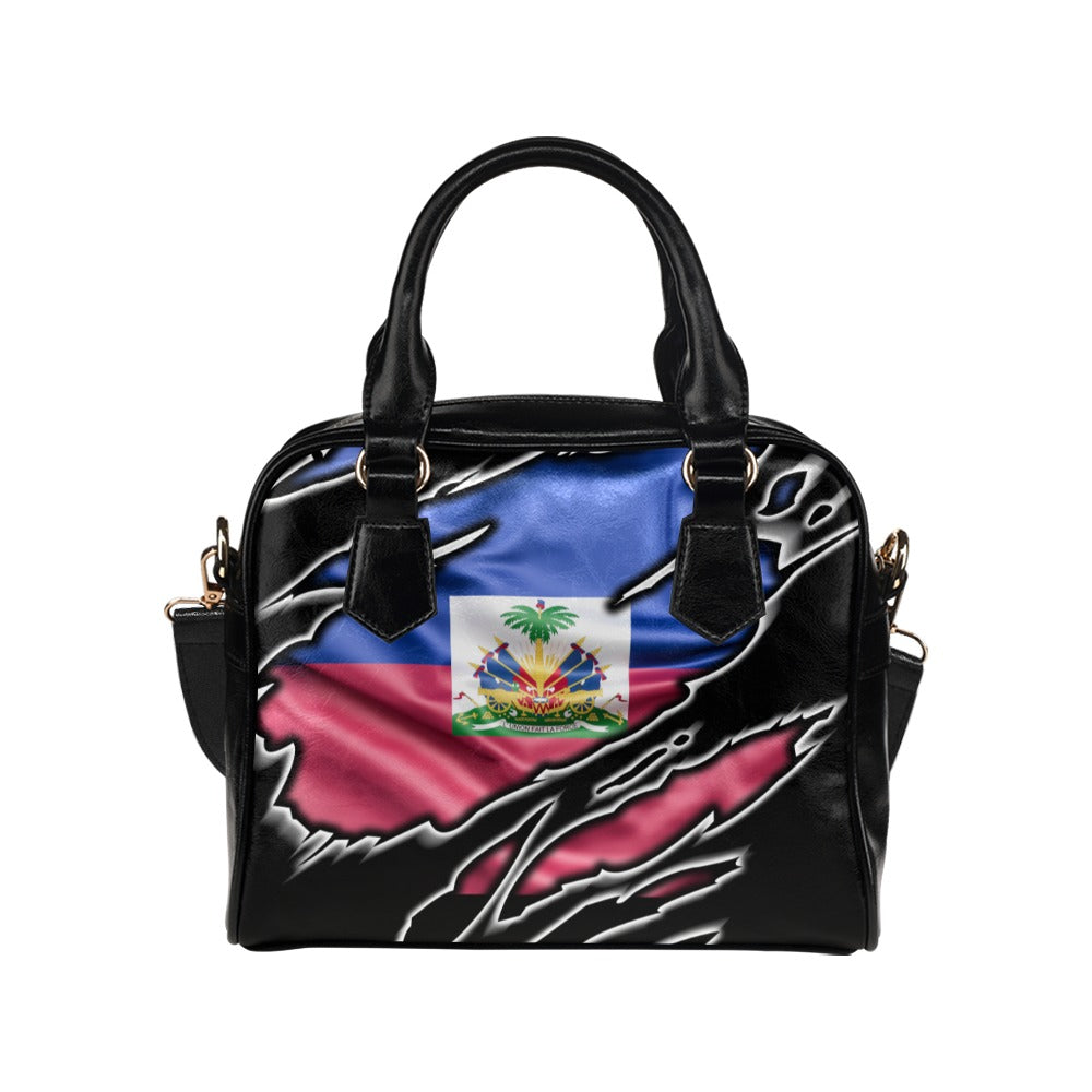 Flag Haiti patriot love Shoulder Handbag