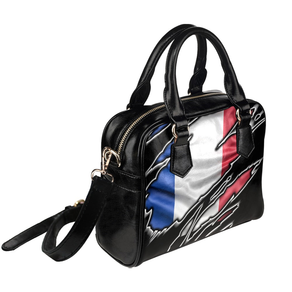 Flag France patriot love Shoulder Handbag