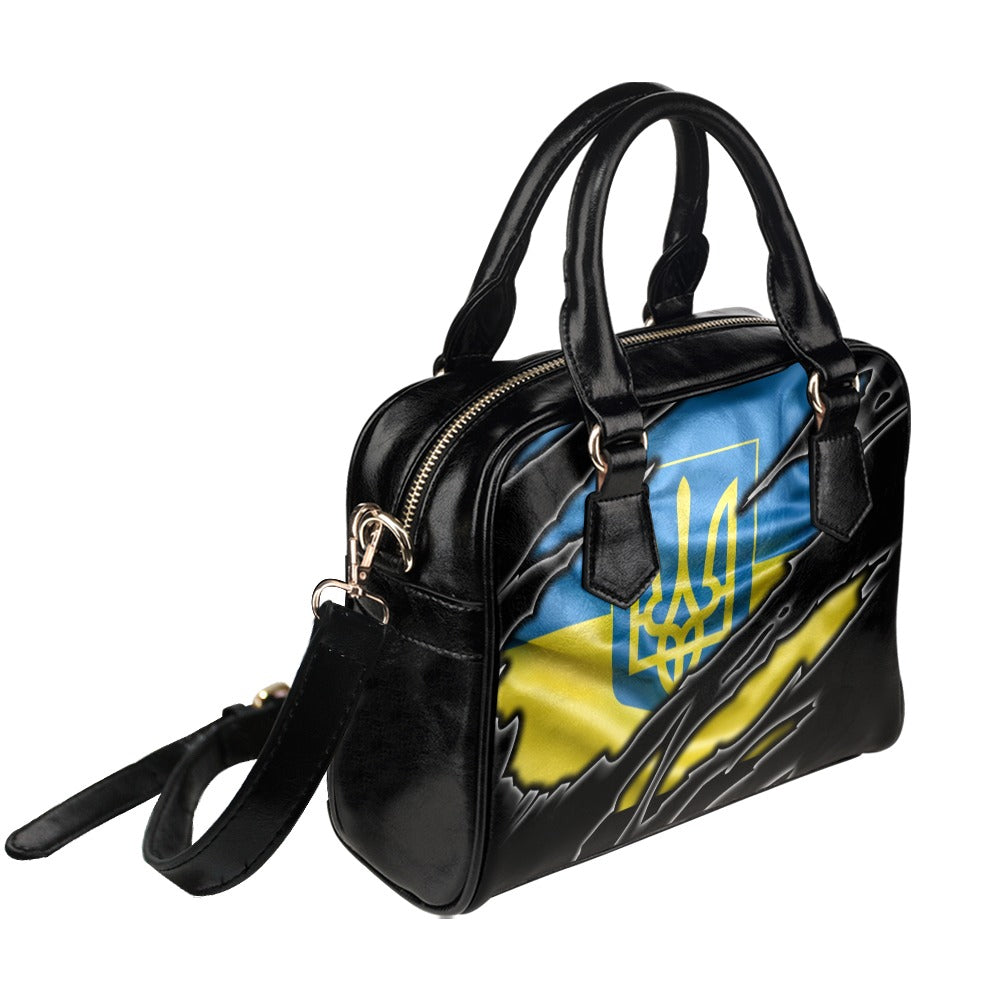 Ukraine coat of arms Flag Premium Shoulder Handbag