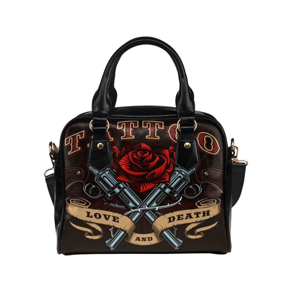 Guns Roses Tattoo Shoulder Handbag