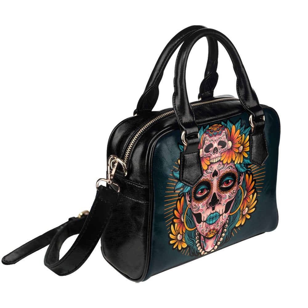 Muertos Girl Skull Shoulder Handbag