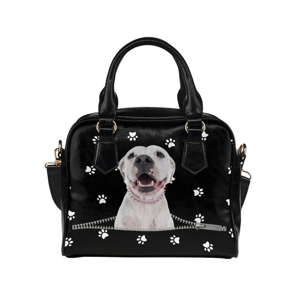 Dogo Argentino Paws Shoulder Handbag