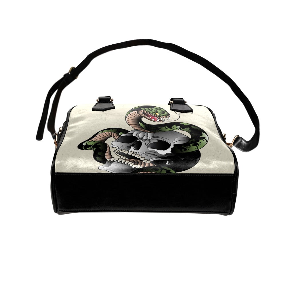 Skull Snake Shoulder Handbag