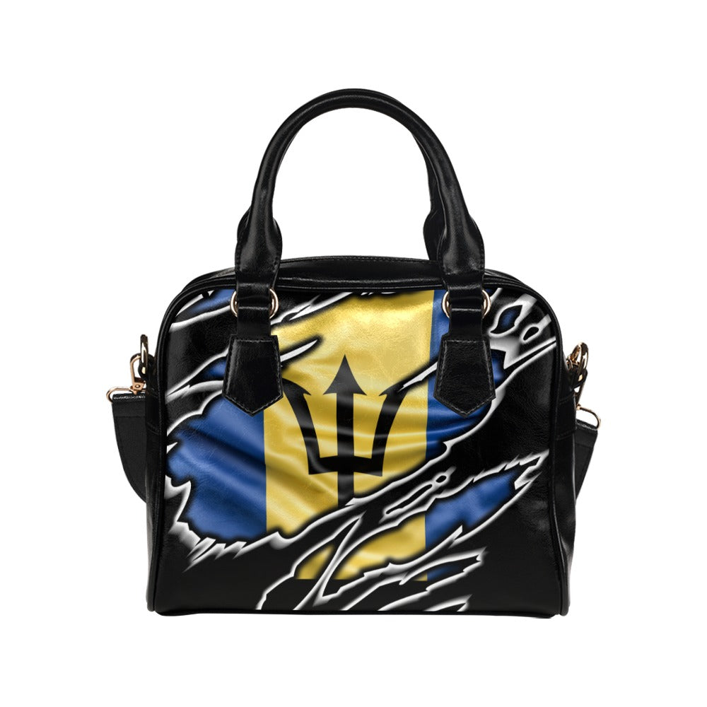 Flag Barbados patriot love Shoulder Handbag