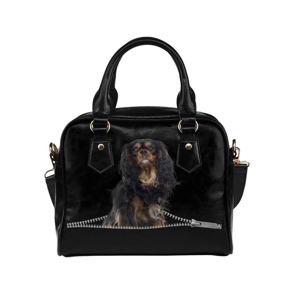 Cavalier King Charles Spaniel Zip Shoulder Handbag