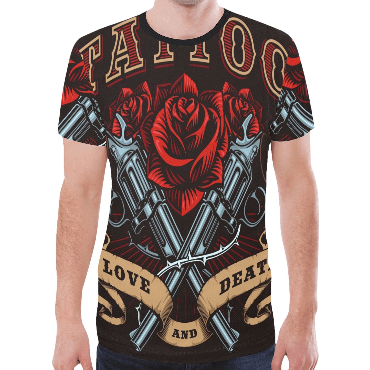 Guns Roses Tattoo New All Over Print T-shirt