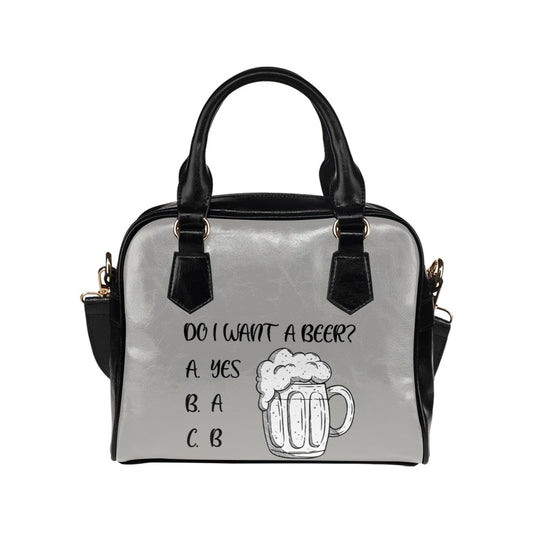 Do I Want A Beer Drinking Saint St Patricks Day Funny Graphic Shoulder Handbag