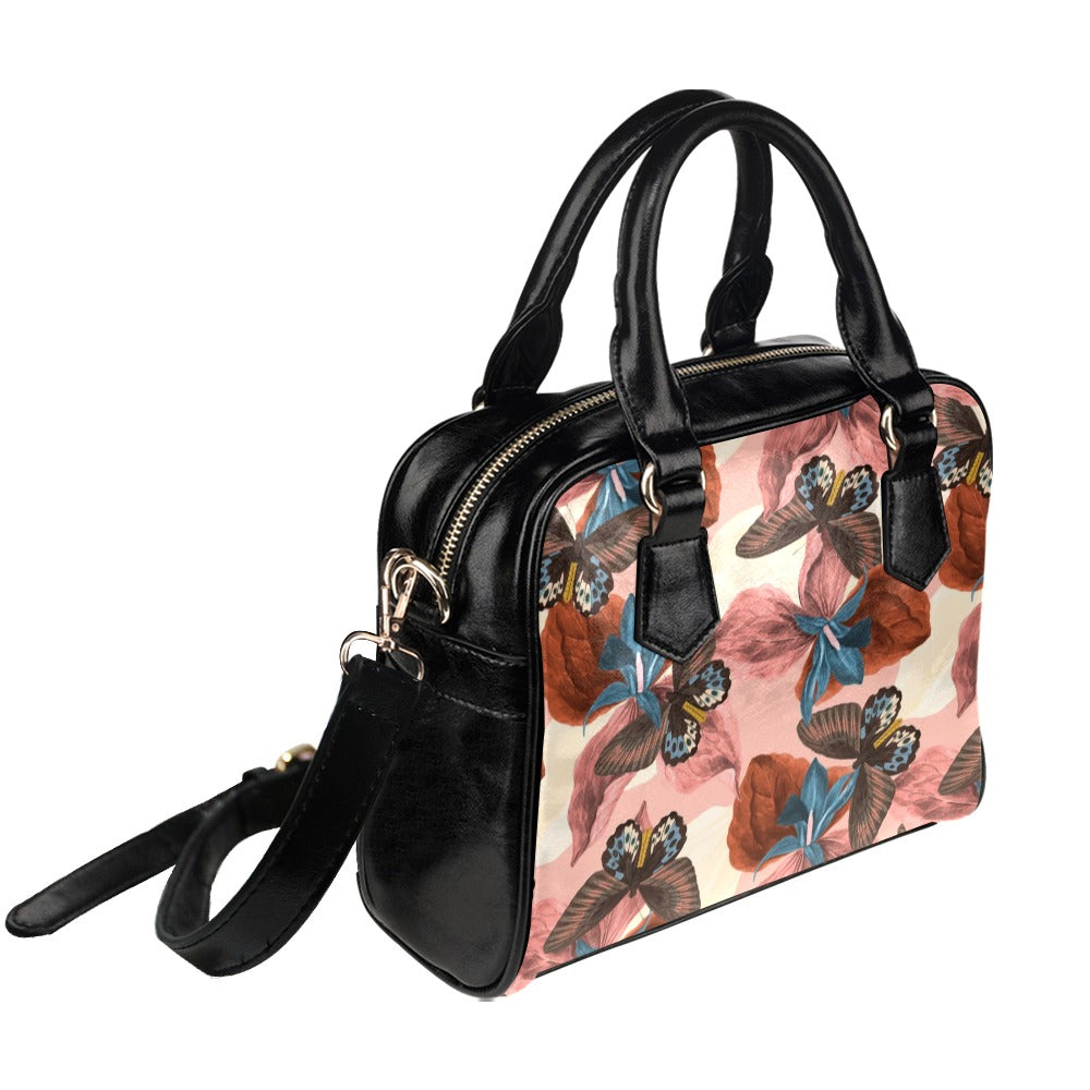 Butterflies Mix Shoulder Handbag