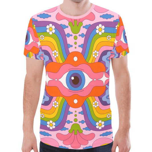 Hippie Flower Festival Gift New All Over Print T-shirt