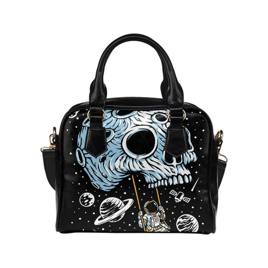 Skull Swing Planet Shoulder Handbag