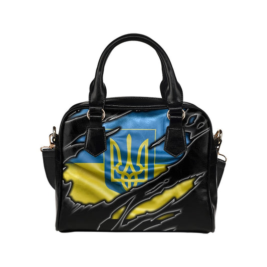 Ukraine coat of arms Flag Premium Shoulder Handbag