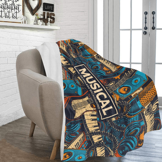 Musical Insrtuments Music Art Ultra-Soft Micro Fleece Blanket 60"x80"