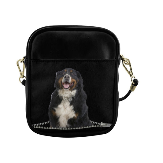 Bernese Mountain Dog Zip Sling Bag