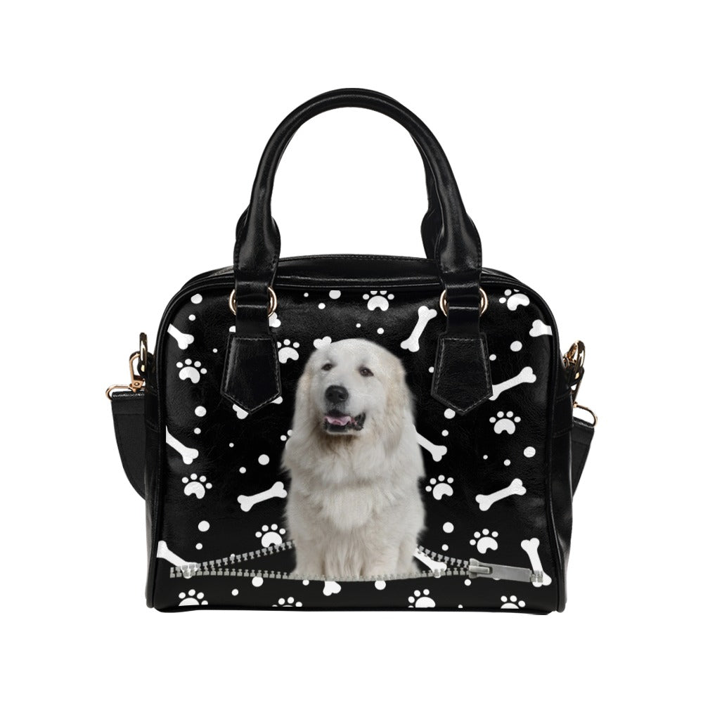 Great pyrenees Zip Paws and Bones Shoulder Handbag