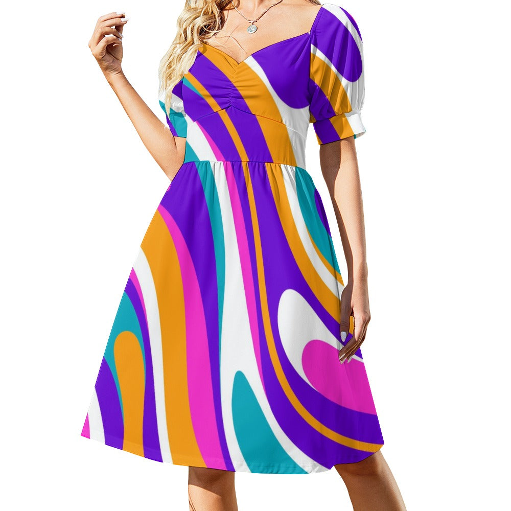 Psychedelic Groovy Sweetheart Dress