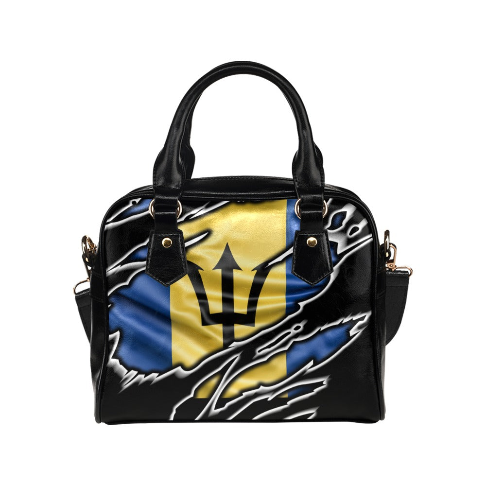 Flag Barbados patriot love Shoulder Handbag