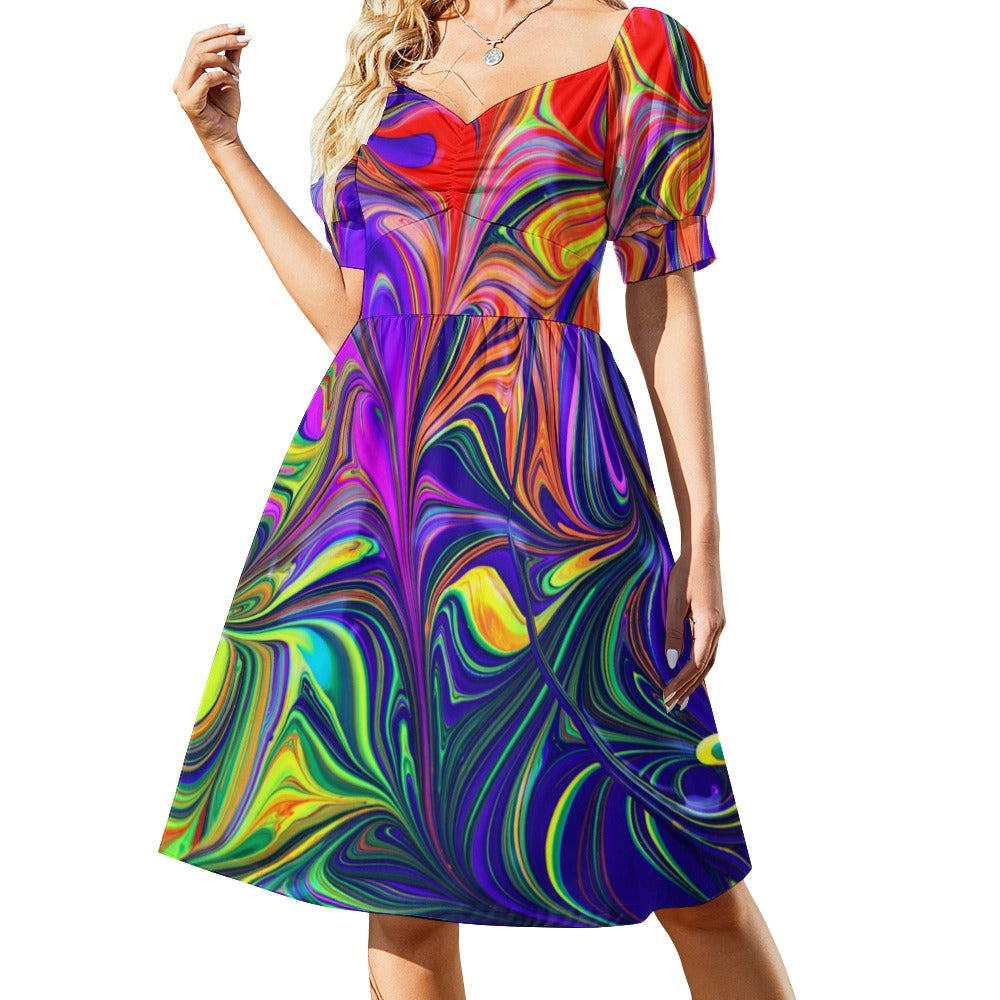 Colorful Fancy Sweetheart Dress