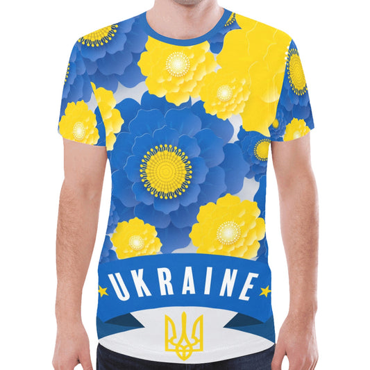 Ukraine Flowers New All Over Print T-shirt