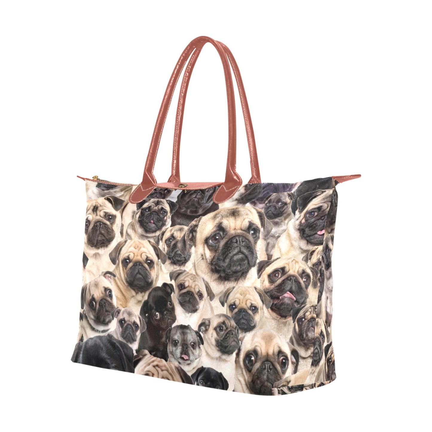 Pug Full Face Cute Gift Dog Lover Single-Shoulder Lady Handbag