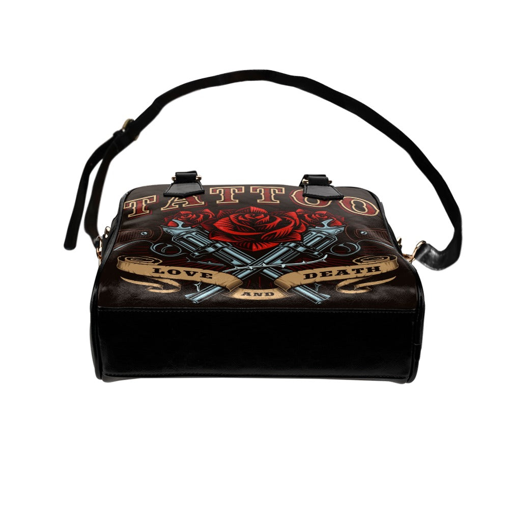 Guns Roses Tattoo Shoulder Handbag