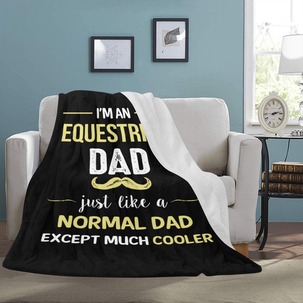 Equestrian Dad Except Much Cooler Ultra-Soft Micro Fleece Blanket 60"x80"