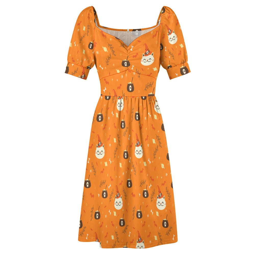 Halloween Cat Sweetheart Dress