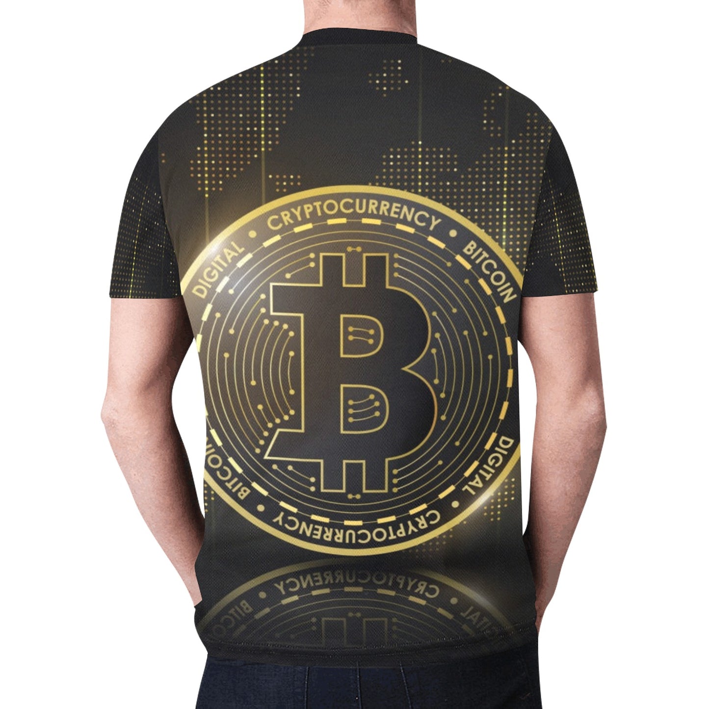 Bitcoin World Map New All Over Print T-shirt