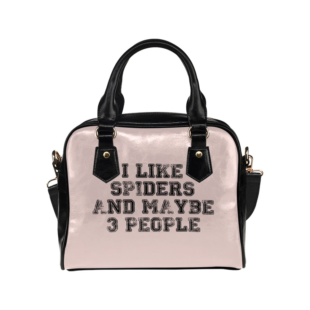 I Like Spiders And Maybe 3 People Funny Shoulder Handbag