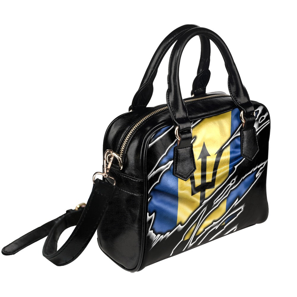 Flag Barbados patriot love Shoulder Handbag