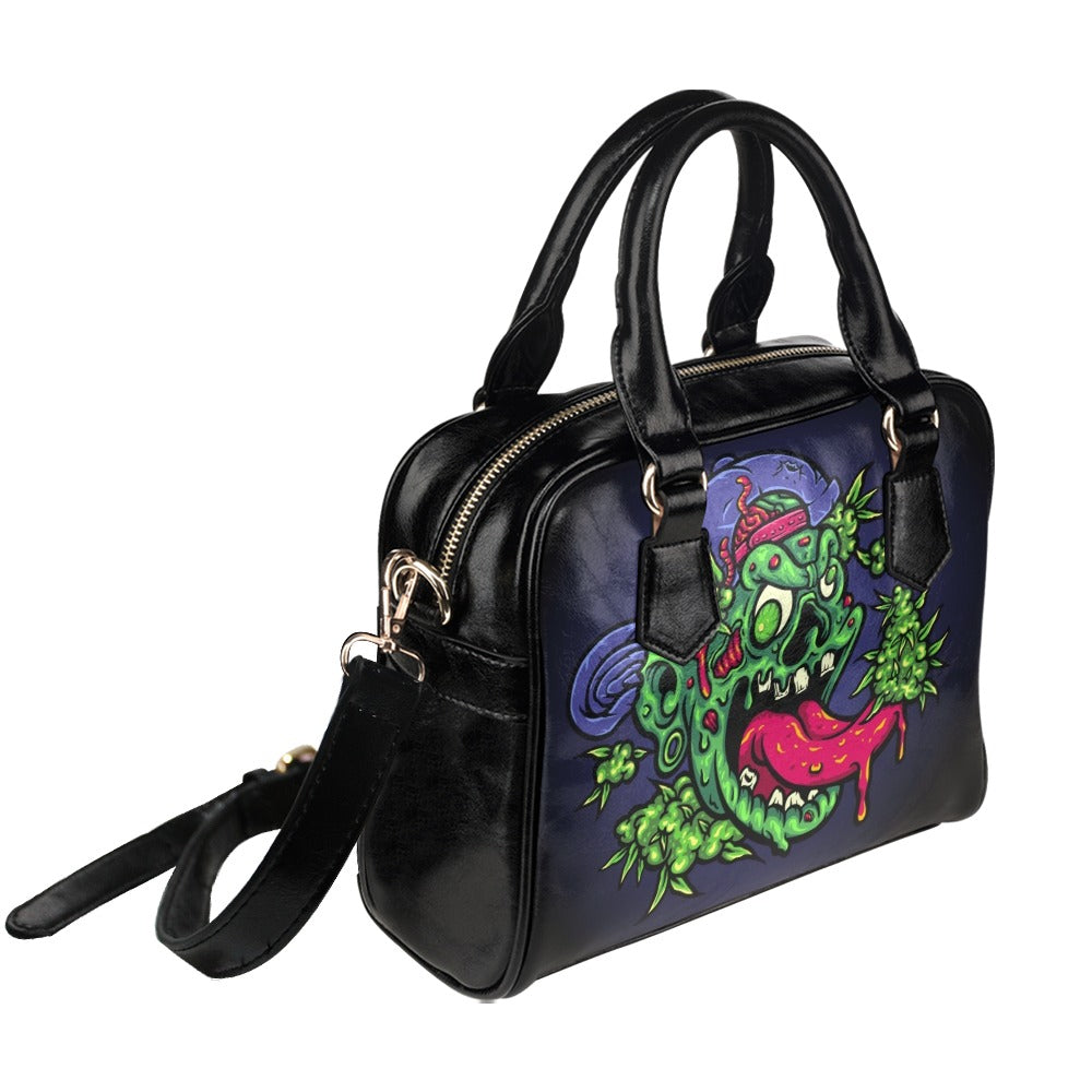 Cartoon Zombie Stoner 420 Shoulder Handbag