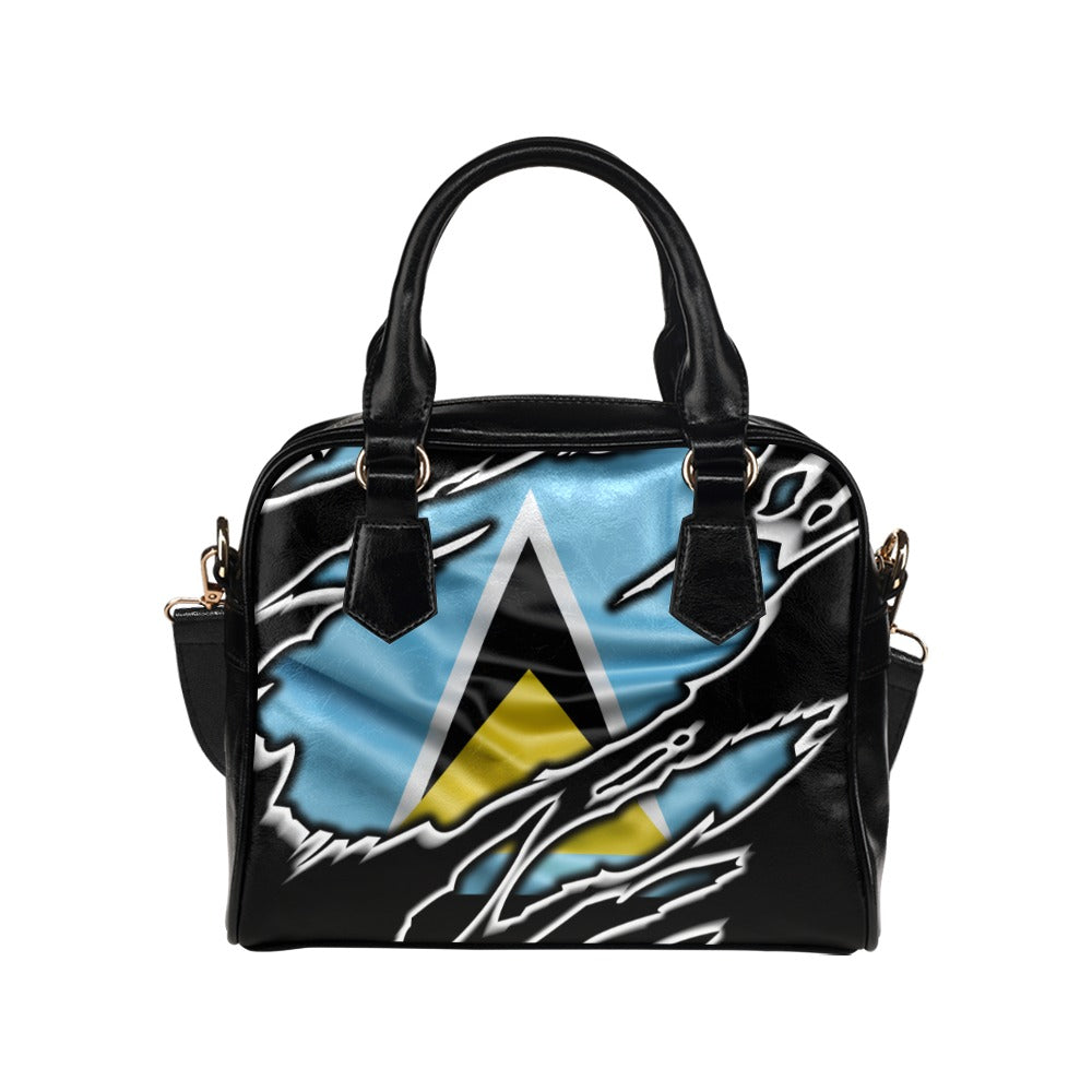 Flag Saint Lucia patriot love Shoulder Handbag