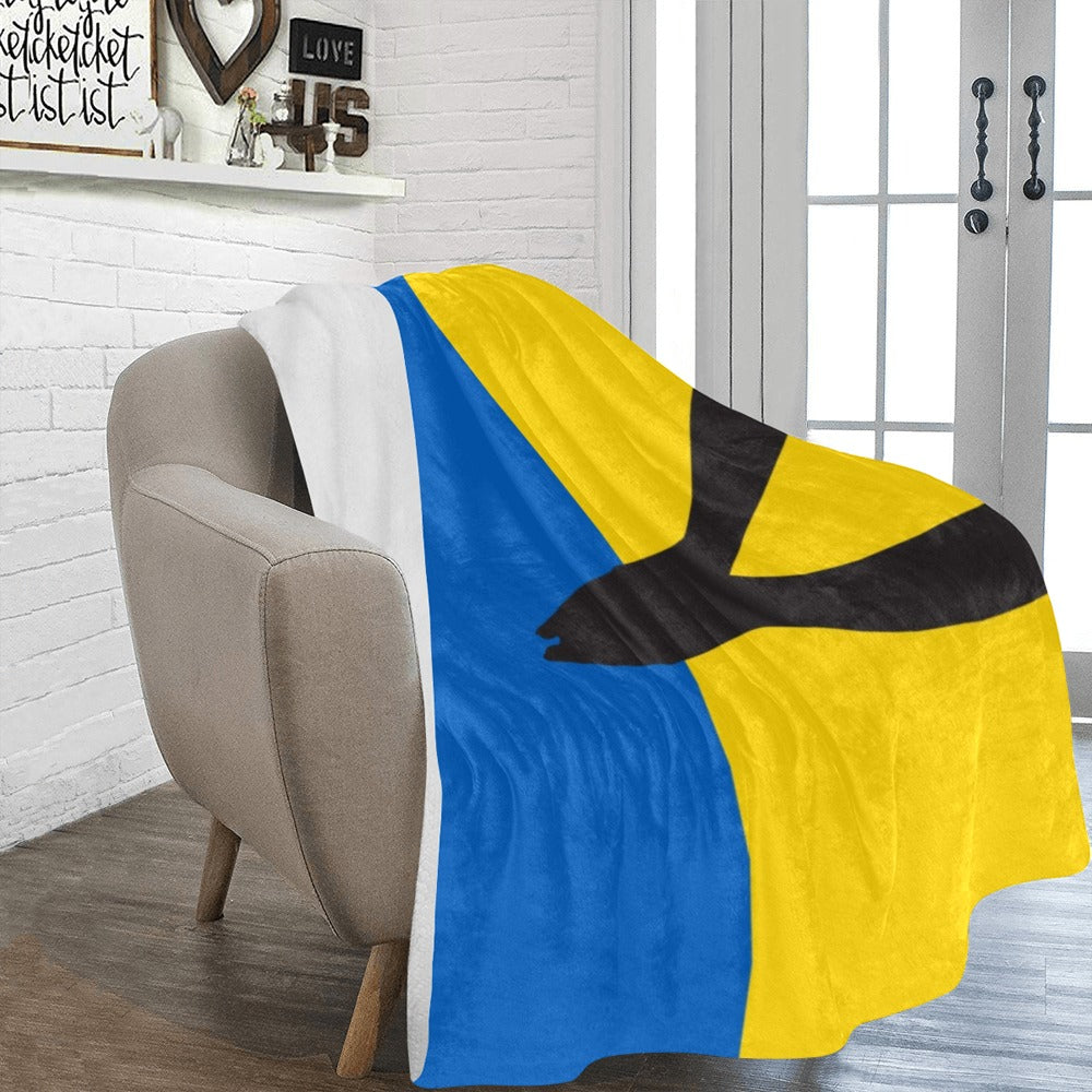 Praying Ukraine Hands Flag Ultra-Soft Micro Fleece Blanket 60"x80"