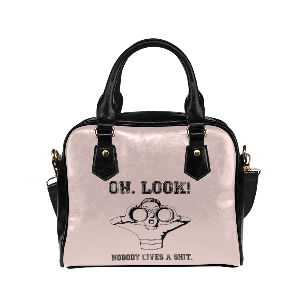 Oh Look Nobody Gives A Funny Sarcastic Mocking Novelty Graphic Shoulder Handbag