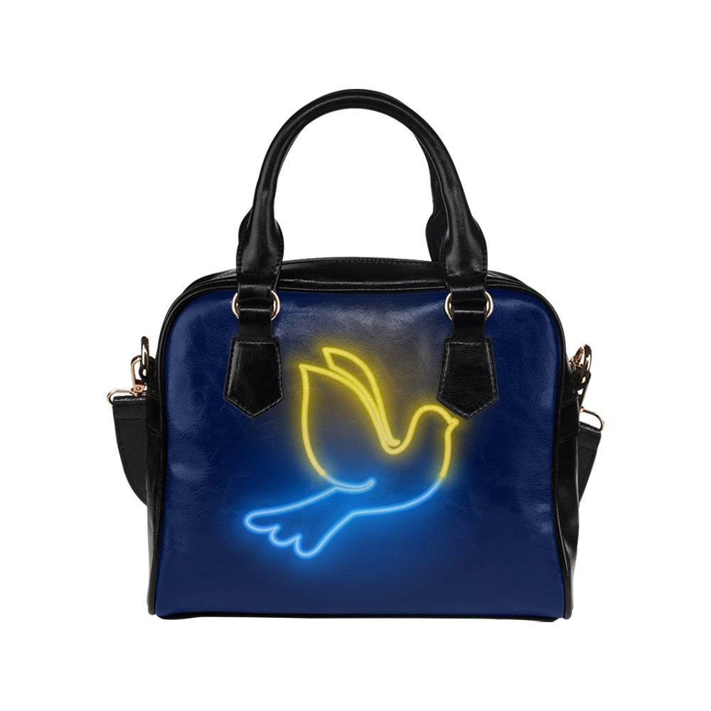 Neon Ukraine Bird Shoulder Handbag