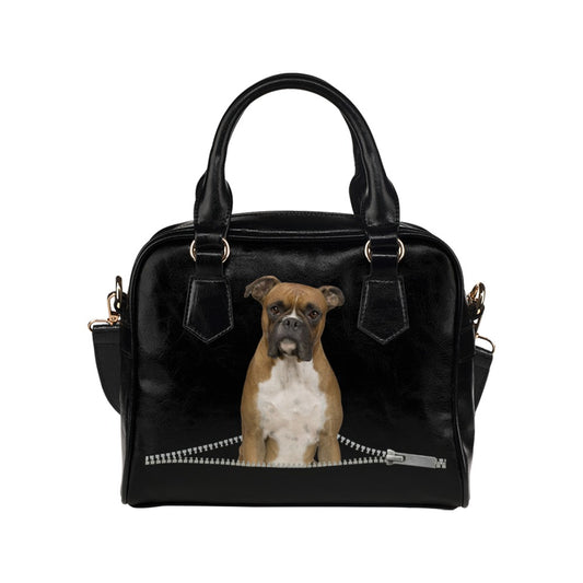 Boxer Zip Shoulder Handbag