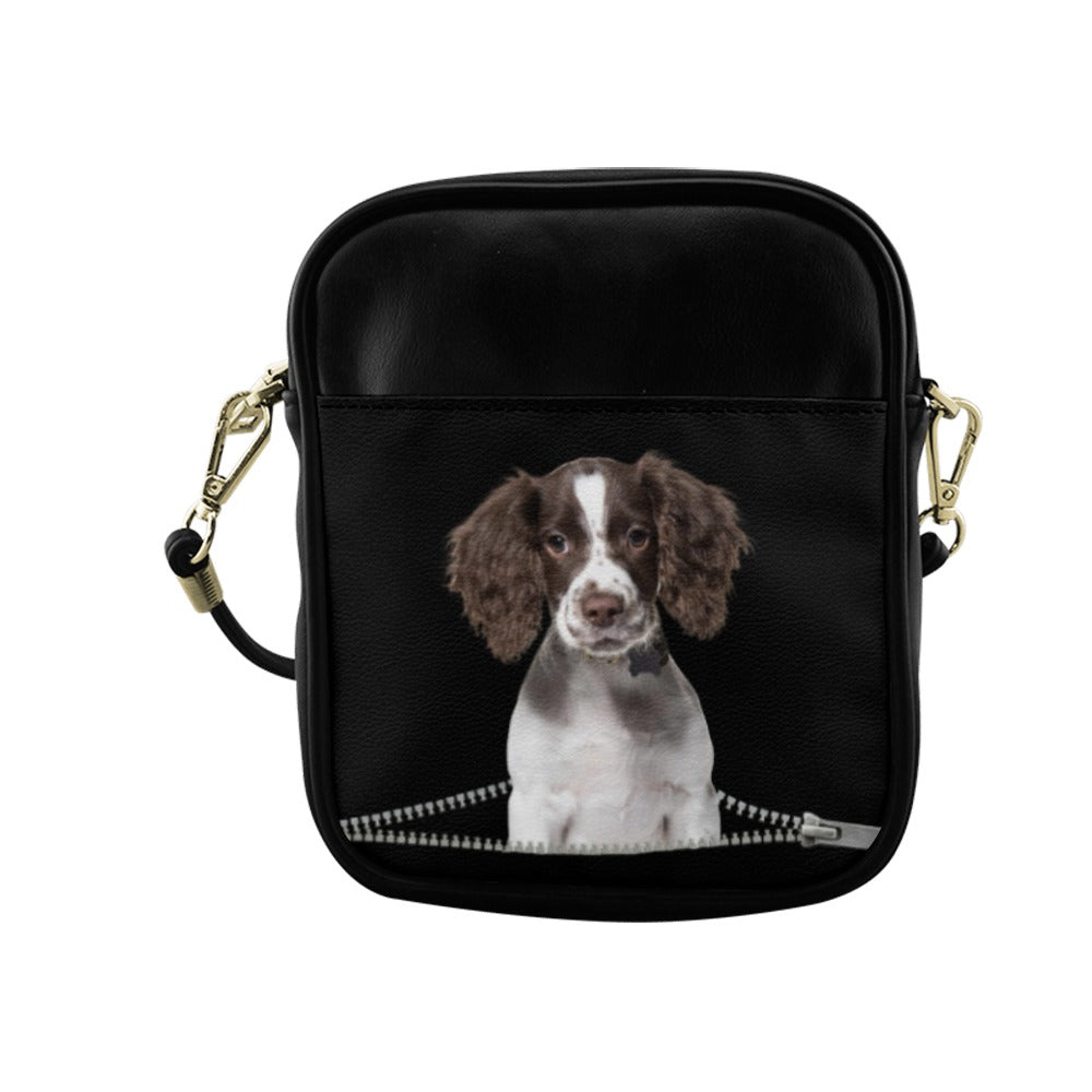 English Springer Spaniel Zip Sling Bag