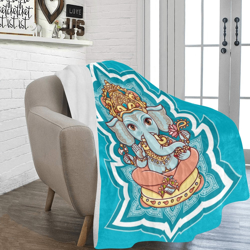 Ganesh Chaturthi Indian Mythology Elephant Ultra-Soft Micro Fleece Blanket 60"x80"