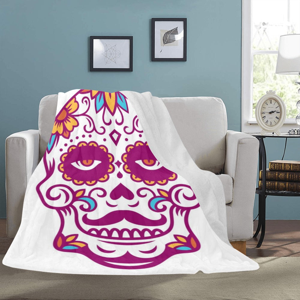 Mexican Skull Day Dead Ultra-Soft Micro Fleece Blanket 60"x80"