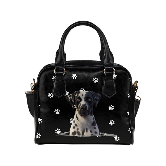 Dalmatian Zip Paws Shoulder Handbag